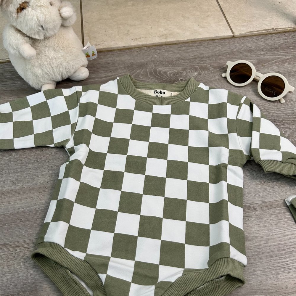 Checkered LS short set - Picture 2 of 7